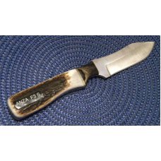 Anza Knives Custom Made from a File Model F3 S Stag Fixed Blade Sheath Knife c.2000 Anza Knives Custom Made from a File Model F3 S Stag Fixed Blade Sheath Knife c.2000