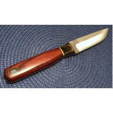Anza Knives Custom Made from a File Model 205 Wood Fixed Blade Sheath Knife c.2001 Anza Knives Custom Made from a File Model 205 Wood Fixed Blade Sheath Knife c.2001