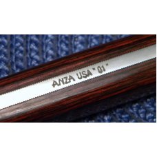 Anza Knives Custom Made from a File Model 205 Wood Fixed Blade Sheath Knife c.2001 Anza Knives Custom Made from a File Model 205 Wood Fixed Blade Sheath Knife c.2001