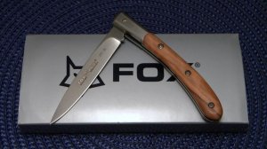 Fox Knives Made in Italy 271 OL Fox Elite Range Wood Linerlock Knife - NIB