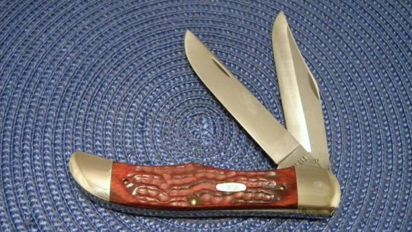 Case XX SS USA 5 Dot (1985) Wood 6265 SAB Folding Hunter Knife Case XX SS USA 5 Dot (1985) Wood 6265 SAB Folding Hunter Knife