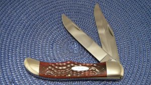 Case XX USA 5 Dot (1985) Wood 6265 SAB Folding Hunter Knife