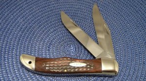 Case XX USA 6 Dot (1974) Wood 6265 SAB Folding Hunter Knife