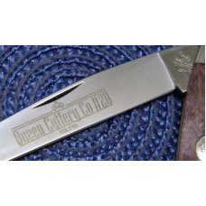 Queen Cut. Co. #20 PH-D2 Etched Blade Wood Toothpick Knife Queen Cut. Co. #20 PH-D2 Etched Blade Wood Toothpick Knife