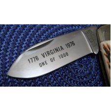Taylor Cutlery Kingsport, Tenn. (Japan) Stag Virginia Bicentennial Elephant Toe Knife c.1976 - NIB Taylor Cutlery Kingsport, Tenn. (Japan) Stag Virginia Bicentennial Elephant Toe Knife c.1976 - NIB