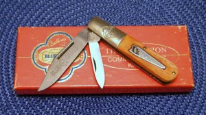 Belknap Inc. Louisville, KY BG-3 USA Third Edition Commemorative Blue Grass Barlow Knife - NIB