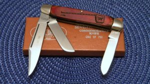 Blue Grass USA Wood BG-7 Stockman Knife 7Th Edition Blue Grass Commemorative- NIB