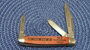Blue Grass USA Wood BG-10 Stockman Knife 10Th Edition Blue Grass Commemorative 