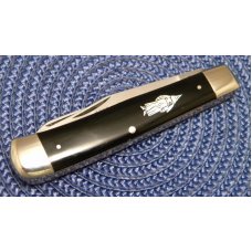 Buck Creek Solingen Germany Black KKK Trapper Knife c.1995 Buck Creek Solingen Germany Black KKK Trapper Knife c.1995