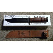 KA-BAR Olean, NY USA 1217 USMC Fighting Knife & Leather Sheath - NIB KA-BAR Olean, NY USA 1217 USMC Fighting Knife & Leather Sheath - NIB