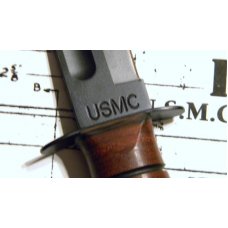 KA-BAR Olean, NY USA 1217 USMC Fighting Knife & Leather Sheath - NIB KA-BAR Olean, NY USA 1217 USMC Fighting Knife & Leather Sheath - NIB