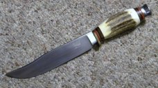 Linder Messer Solingen Germany Stag Fixed Blade Sheath Knife in Box Linder Messer Solingen Germany Stag Fixed Blade Sheath Knife in Box