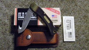 Schrade + USA 9OT Delrin Golden Claw Folding Lockback Knife - NIB