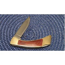 Browning USA Brass/Wood Lockback Knife Browning USA Brass/Wood Lockback Knife