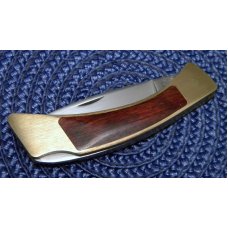 Browning USA Brass/Wood Lockback Knife Browning USA Brass/Wood Lockback Knife