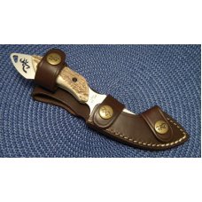 Browning Italy Model 258 Buckhorn Drop Point w/Guthook Fixed Blade Sheath Knife - NIB Browning Italy Model 258 Buckhorn Drop Point w/Guthook Fixed Blade Sheath Knife - NIB