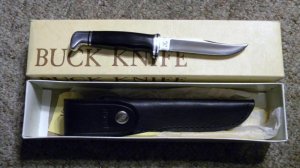 Buck 102 USA Black Woodsman Hunting Sheath Knife Pre 1986 - NIB