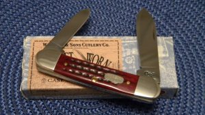 Case XX USA 3 Dot (1997) Pocket Worn Bone 62131 SS Canoe Knife - NIB