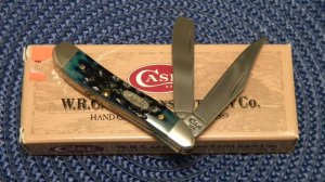 Case XX USA 3 Dot (1997) Teal Bone 6220 1/2 SS Peanut Knife - NIB