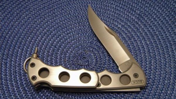 Buck 186 USA PAT. PEND. Titanium Lockback Knife c.1987 Buck 186 USA PAT. PEND. Titanium Lockback Knife c.1987