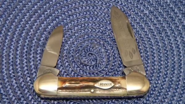 Bulldog Brand Solingen Germany 1986 Stag English Steel Tobacco Canoe Knife Bulldog Brand Solingen Germany 1986 Stag English Steel Tobacco Canoe Knife