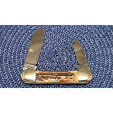 Bulldog Brand Solingen Germany 1986 Stag English Steel Tobacco Canoe Knife Bulldog Brand Solingen Germany 1986 Stag English Steel Tobacco Canoe Knife