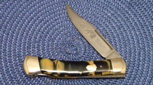 Bulldog Brand Solingen Germany Coon Stripe Celluloid 
