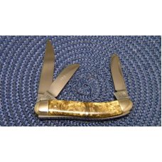 Bulldog Brand Germany Gold Dust "110th Kentucky Derby" Serpentine Stockman Knife c.1984 Bulldog Brand Germany Gold Dust "110th Kentucky Derby" Serpentine Stockman Knife c.1984