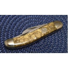 Bulldog Brand Germany Gold Dust "110th Kentucky Derby" Serpentine Stockman Knife c.1984 Bulldog Brand Germany Gold Dust "110th Kentucky Derby" Serpentine Stockman Knife c.1984