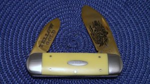 Case XX USA 7 Dot (1983) Yellow Composition 3250 Yellow Gold Elephant Toe Knife