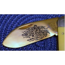 Case XX USA 7 Dot (1983) Yellow Composition 3250 Yellow Gold Elephant Toe Knife Case XX USA 7 Dot (1983) Yellow Composition 3250 Yellow Gold Elephant Toe Knife
