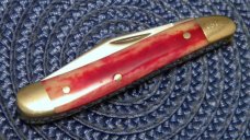 Case XX USA 10 Dot (1980) Smooth Red Bone SR6220 Peanut Knife Case XX USA 10 Dot (1980) Smooth Red Bone SR6220 Peanut Knife