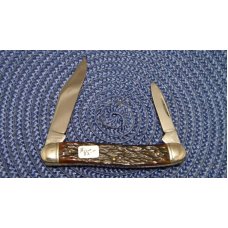 John Primble Belknap HDW & MFG Co. 4995 Bone 2 Blade Stockman Knife - c.1940-1968 John Primble Belknap HDW & MFG Co. 4995 Bone 2 Blade Stockman Knife - c.1940-1968