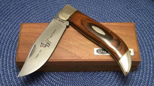 Case XX USA 7 Dot (1973) Wood P172 Buffalo Clasp Knife - NIB Case XX USA 7 Dot (1973) Wood P172 Buffalo Clasp Knife - NIB