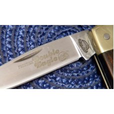 Frontier Double Eagle Imperial Stainless USA 4715 Wood Lockback Knife - NIB Frontier Double Eagle Imperial Stainless USA 4715 Wood Lockback Knife - NIB