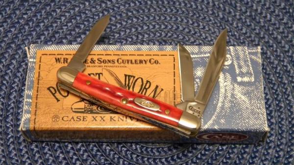 Case XX USA 2007 Pocket Worn Old Red Bone 6327 SS Stockman Knife