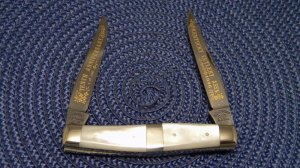 Fight'n Rooster Germany Pearl Muskrat 1986 10th Anniversary Kentucky Cutlery Assn. Club Knife