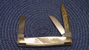 Fight'n Rooster Germany Pearl Stockman 1993 Kentucky Cutlery Assn. Club Knife