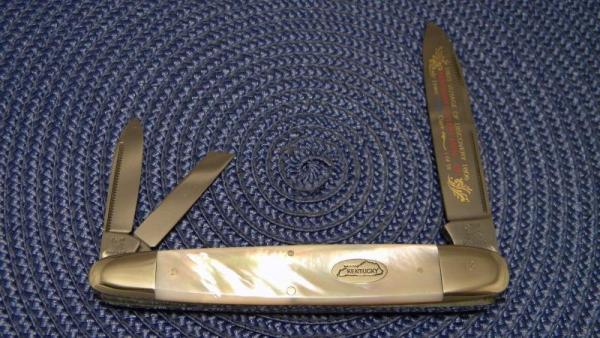 Bulldog Brand Solingen Germany Pearl Anglo Saxon Whittler 2003 Kentucky Cutlery Assn. Club Knife