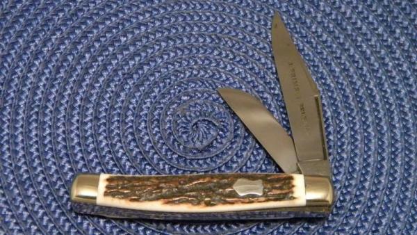 J Primble Belknap Germany Stag 2 Blade Stockman Knife - c.1955 J Primble Belknap Germany Stag 2 Blade Stockman Knife - c.1955