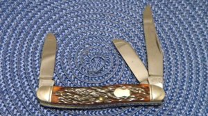 John Primble Belknap HDW & MFG Co. 5386 Bone Stockman Knife - c.1940-1968