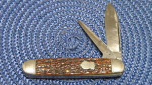 John Primble Belknap HDW & MFG Co. 04954 Bone Harness Jack Knife - c.1940-1968