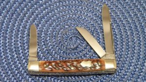 J Primble Belknap Germany 4923 Bone Stockman Knife - c.1955