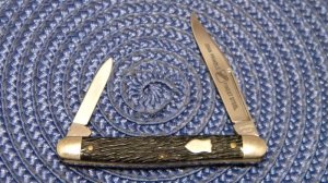 John Primble Belknap HDW & MFG Co. 902 Delrin 2 Blade Stockman Knife - c.1940-1968