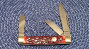 John Primble Belknap Inc. Lou. KY Solingen Germany 404 B Red Bone Stockman Knife