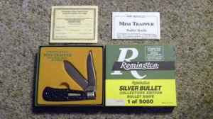 Remington UMC USA 1991 Genuine Bone R1178 Silver Bullet Trapper Knife - NIB 
