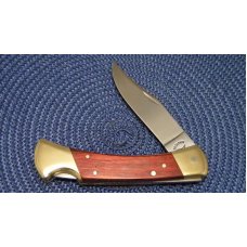 Frontier Imperial Stainless USA 4815 Wood Lockback Knife & Pouch Frontier Imperial Stainless USA 4815 Wood Lockback Knife & Pouch