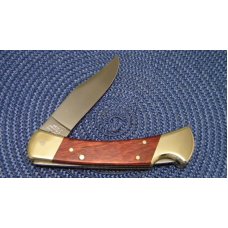 Frontier Imperial Stainless USA 4815 Wood Lockback Knife & Pouch Frontier Imperial Stainless USA 4815 Wood Lockback Knife & Pouch