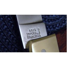 Frontier Imperial Stainless USA 4815 Wood Lockback Knife & Pouch Frontier Imperial Stainless USA 4815 Wood Lockback Knife & Pouch