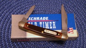 Schrade USA 104OT Old Timer Delrin Minuteman 2 Blade Stockman Knife - NIB